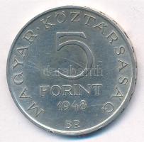 1948. 5Ft Ag "Petőfi" T:1- ph.
Adamo EM1