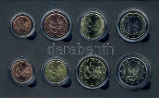 Finnország 2001-2005. 1c-2€ 8klf db, bemutató szettben T:BU Tanúsítvánnyal!