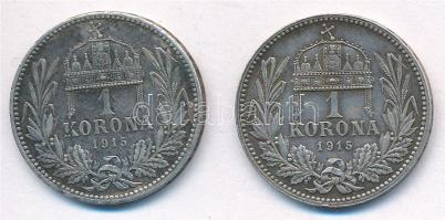 1915KB 1K Ag "Ferenc József" (2x) T:1-,2 patina
Adamo K5.1