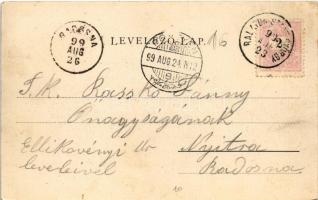 1899 (Vorläufer) Keszthely, Fürdősziget. Sujánszky József kiadása (EK)