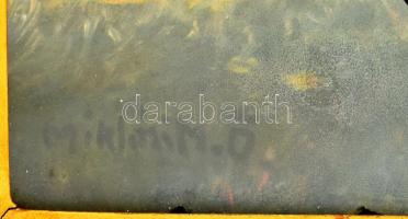 Miklósi-Mutschenbacher Ödön (1881-1942): Őszi táj. Olaj, karton, jelezve balra lent. Dekoratív, üveg...