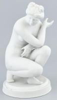 Raffaello Romanelli (1856-1928) nyomán, Venus. Biscuit porcelán, olvashatatlan jelzéssel, hibátlan, m: 24 cm