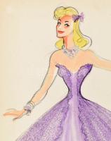 Vogel Eric (1907-1996): Divat terv. Akvarell, vegyes technika, papír. Jelzett 30x20 cm