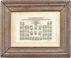 1927 A Turul Szövetség Budapesti Jogászok Verbőczy BE-ének kurucai. tablókép, üvegezett keretben. Keret méret 24x18 cm