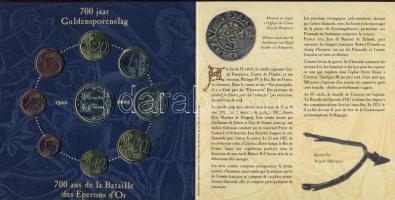 Belgium 2002. 1c-2€ 8klf db + 1db emlékérem, szettben T:BU