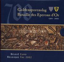 Belgium 2002. 1c-2€ 8klf db + 1db emlékérem, szettben T:BU