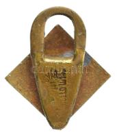 1935. "KVSK 1925-35" zománcozott bronz gomblyukjelvény, hátoldalán gyártói jelzéssel T:1-,...