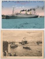 5 db RÉGI motívum képeslap vegyes minőségben: tengeri hajók / 5 pre-1945 motive postcards in mixed q...