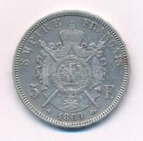 Franciaország / Második Császárság 1869BB 5Fr Ag "III. Napóleon" T:2- ph
France / Second ...