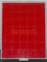 Lindner éremtartó tálca, 35 férőhellyel, 35x35mm