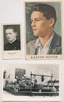 Kaszap István - 1 fotó a sírjáról, 1 képeslap és egy mini kártya