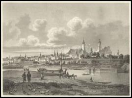 cca 1860 Ludwig Rohbock (1820-1883): Győr éjszakról. Acélmetszet. 17x14 cm