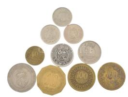 10db-os vegyes kuvaiti és tunéziai érmetétel T:2-3 10pcs mixed coin lot from Kuwait and Tunisia C:XF-F