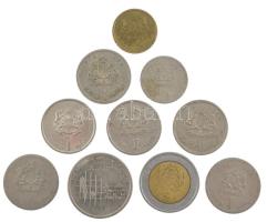 10db-os vegyes marokkói és jordániai érmetétel T:1--3 10pcs mixed coin lot from Morocco and Jordan C:AU-F