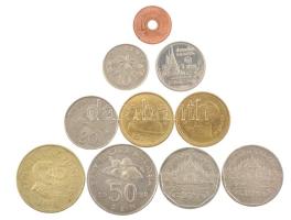 10db-os vegyes fülöp-szigeteki, thaiföldi és szingapúri érmetétel T:2 10pcs mixed coin lot from Philippines, Thailand and Singapore C:XF