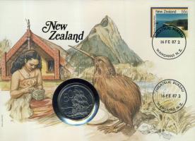 Új-Zéland 1982. 50c bélyeges érmés borítékon, ismertetővel T:1