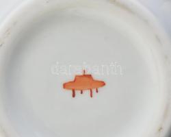 Kínai tájépes bonbonniere, kézzel festett, jelzett, hibátlan, d: 10 cm