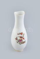Hollóházi fácán mintás porcelán váza, matricás, jelzett, hibátlan, m: 18 cm