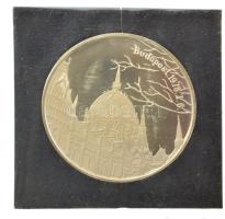 Fülöp Zoltán (1951-2004) 1978. "Koronázási jelvények" kétoldalas jelzett Ag emlékérem plas...