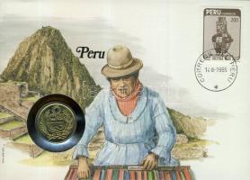 Peru 1982. 50S bélyeges érmés borítékon, ismertetővel T:1