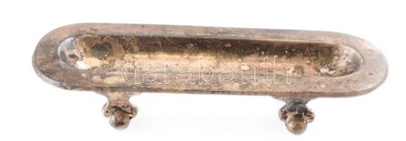 Ezüst (Ag) fogvájótartó, jelzett, h: 10,5 cm, nettó: 37,7 cm