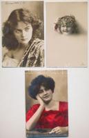 5 db RÉGI motívum képeslap vegyes minőségben: hölgyek és gyerekek / 5 pre-1945 motive postcards in mixed quality: ladies and children