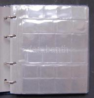 Gyűrűs album, 15db albumlappal, elválasztólapokkal, összesen 385 férőhellyel, jó állapotban