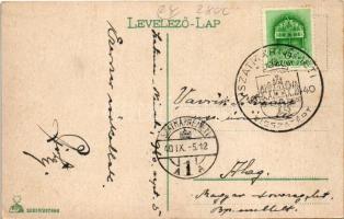 1940 Szatmárnémeti, Satu Mare; pályaudvar, vasútállomás / railway station + "1940 Szatmárnémeti...