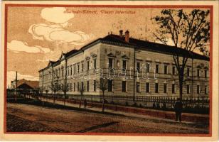 1940 Szatmárnémeti, Satu Mare; Vasúti internátus / railways' boarding school + "1940 Szatmárnémeti visszatért" So. Stpl