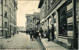 1905 Grabow i. Mecklenburg, Mühlenstrasse, Franz Loss Schuh & Stiefel / street and shop