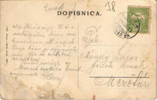 1907 Eszék, Essegg, Osijek; Chavrak-ova ulica / Chavrakgasse / Chavrak utca / street view + "ES...