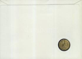 NSZK 1989. 1M fél NDK-s, fél NSZK-s 1M-ból, aranyozva "Német egység napja" érmés borítékon...