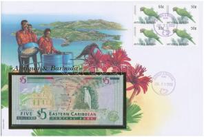 Kelet-Karibi Államok / Antigua és Barbuda 2000. 5$ felbélyegzett borítékban, bélyegzéssel T:I  Eastern Caribbean States / Antigua and Barbuda 2000. 5 Dollar in envelope with stamp and cancellation C:UNC