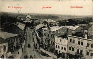 Jaroslaw, Jaruslau; Ul. Sobieskiego / Sobieskigasse / street view, shops