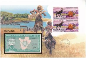 Burundi 1991. 10Fr felbélyegzett borítékban, bélyegzéssel T:I  Burundi 1991. 10 Francs in envelope with stamp and cancellation C:UNC