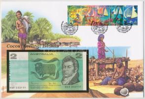 Ausztrália 1983. 2D borítékban, alkalmi bélyeggel és bélyegzéssel T:I Australia 1983. 2 Dollars in envelope with stamps and cancellations C:UNC