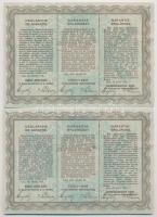 Románia 1931. "Sorsjáték az Erdélyi Zsidó Kórházegyesület javára" sorsjegy (2x) sorszámköv...