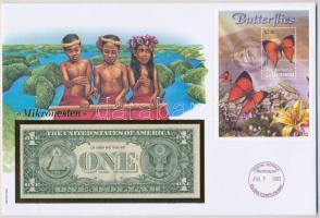 Amerikai Egyesült Államok / Mikronézia 2003. 1$ felbélyegzett borítékban, bélyegzéssel T:I United States of America / Micronesia 2003. 1 Dollar in envelope with stamp and cancellation C:UNC