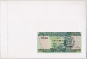Salamon-szigetek 1986. 2$ felbélyegzett borítékban, bélyegzéssel T:I Solomon Islands 1986. 2 Dollars...