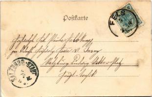 1901 Fels am Wagram, street view, church, bridge. Verlag v. Franz Brauner (EK)