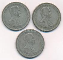 1930. 5P Ag "Horthy jobbra" (3x) T:2-,3 patina Adamo P8