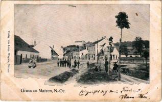 1900 Matzen, Matzen-Raggendorf; main street. Verlag v. Leop. Wagner (fa)