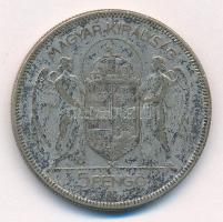 1930. 5P Ag "Horthy jobbra" T:2- patina Adamo P8