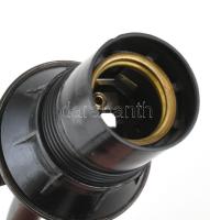 Tiffany jellegű régi asztali lámpa. Fém. Ólomüveg burával, felújított vezetékkel