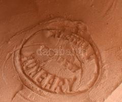 Mészáros Géza (1918-1987): Anya gyermekével. Mázas kerámia. Kézzel festett, jelzett, apró kopással, ...