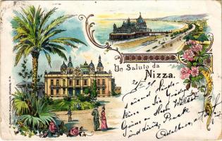 1898 (Vorläufer) Nice, Nizza; C. Jacobsen Kunstanstalt Art Nouveau, floral, litho (EK)