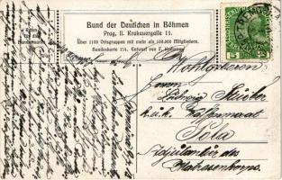 1917 Siegfrieds Schwert. Bund der Deutschen in Böhmen, Bundeskarte 154. / Union of Germans in Czech,...