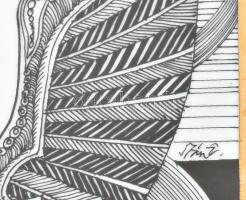 Hollóházi Szász Endre által tervezett porcelán kép, matricás, hibátlan, kissé sérült bőr keretben, K...