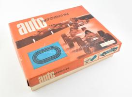 "PREFO" NDK autóversenyző pálya, versenyautó Melkus játék 1970 körül, nincs kipróbálva, er...