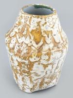 M Á jelzéssel retró kerámia váza, hibátlan, m: 20 cm